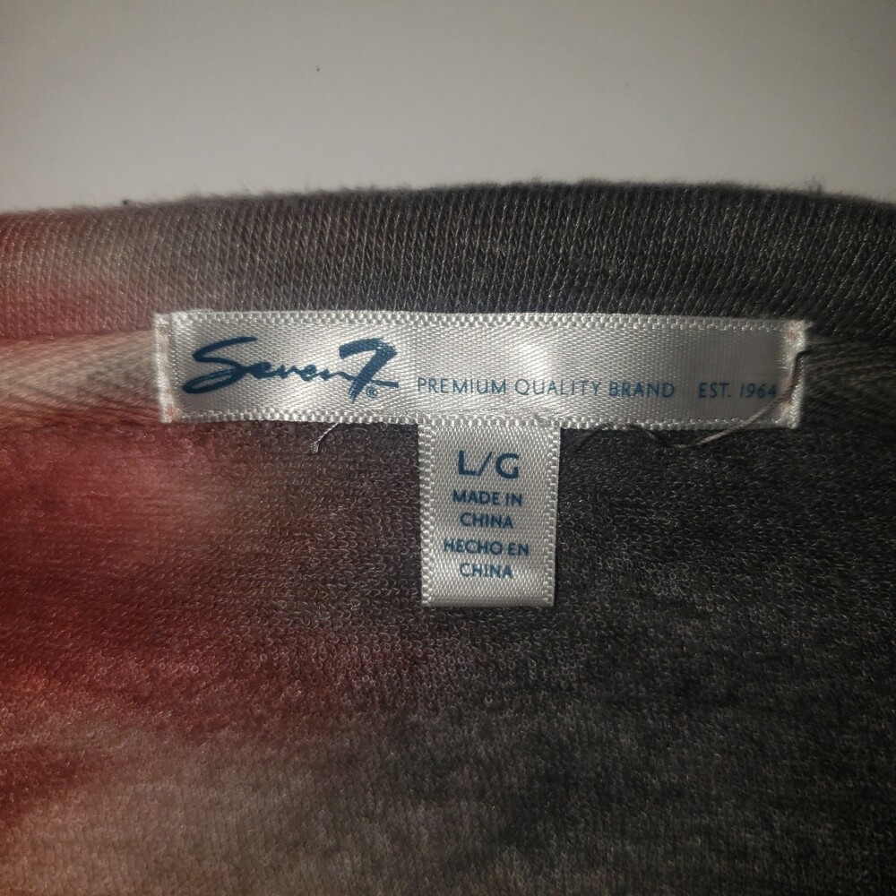 7SEVEN Red and Gray Tie Dye Sweatshirt Size Large - Picture 3 of 7